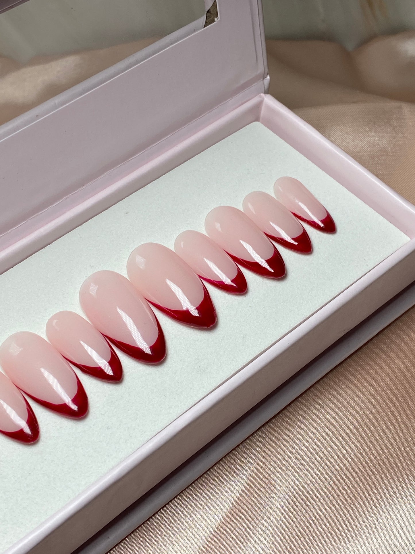 'Valentina' - Red French Tip