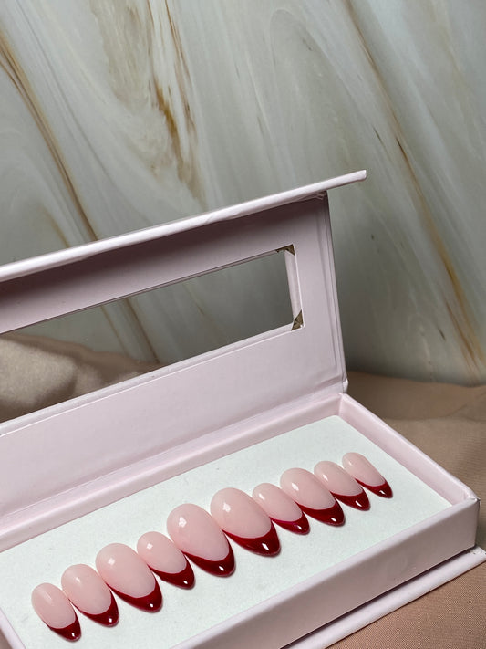 'Valentina' - Red French Tip