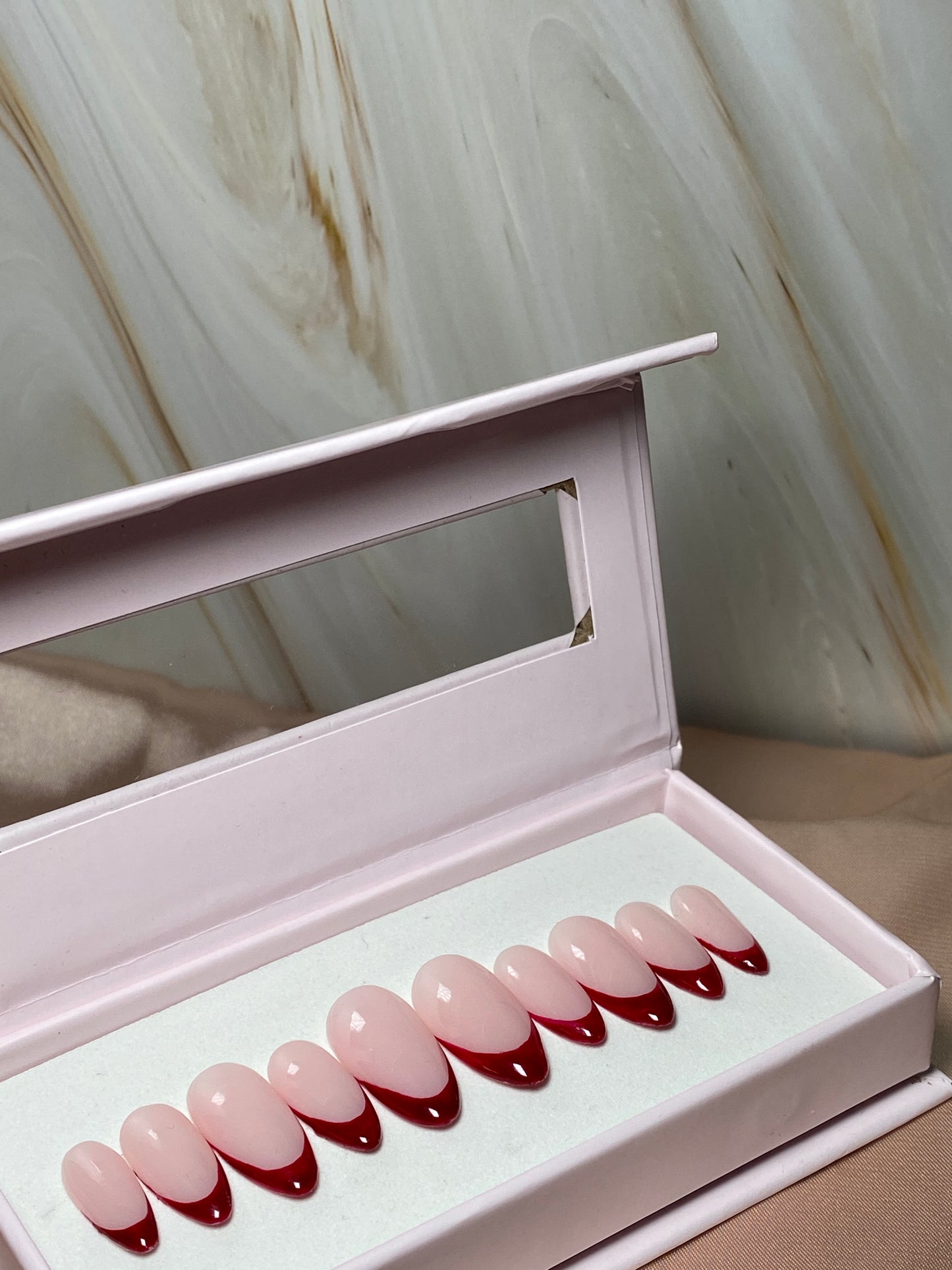 'Valentina' - Red French Tip