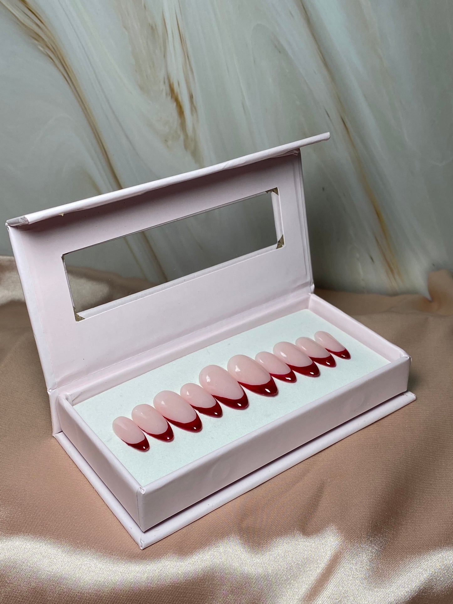 'Valentina' - Red French Tip